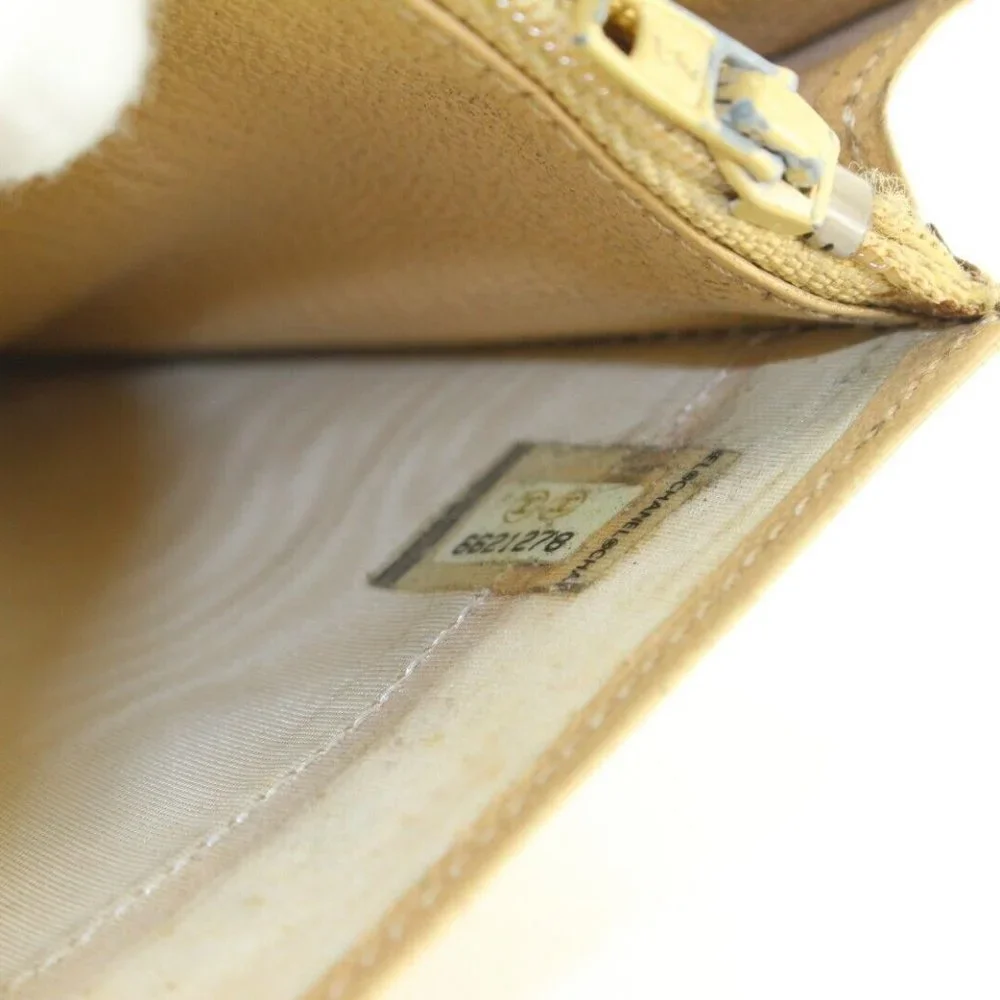Chanel Beige CC Long Bifold Flap Wallet 2C512S